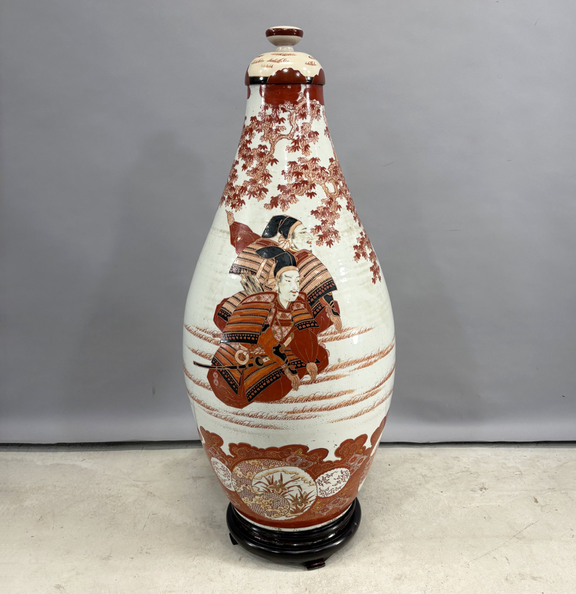 Japanese Kutani Porcelain Floor Vase