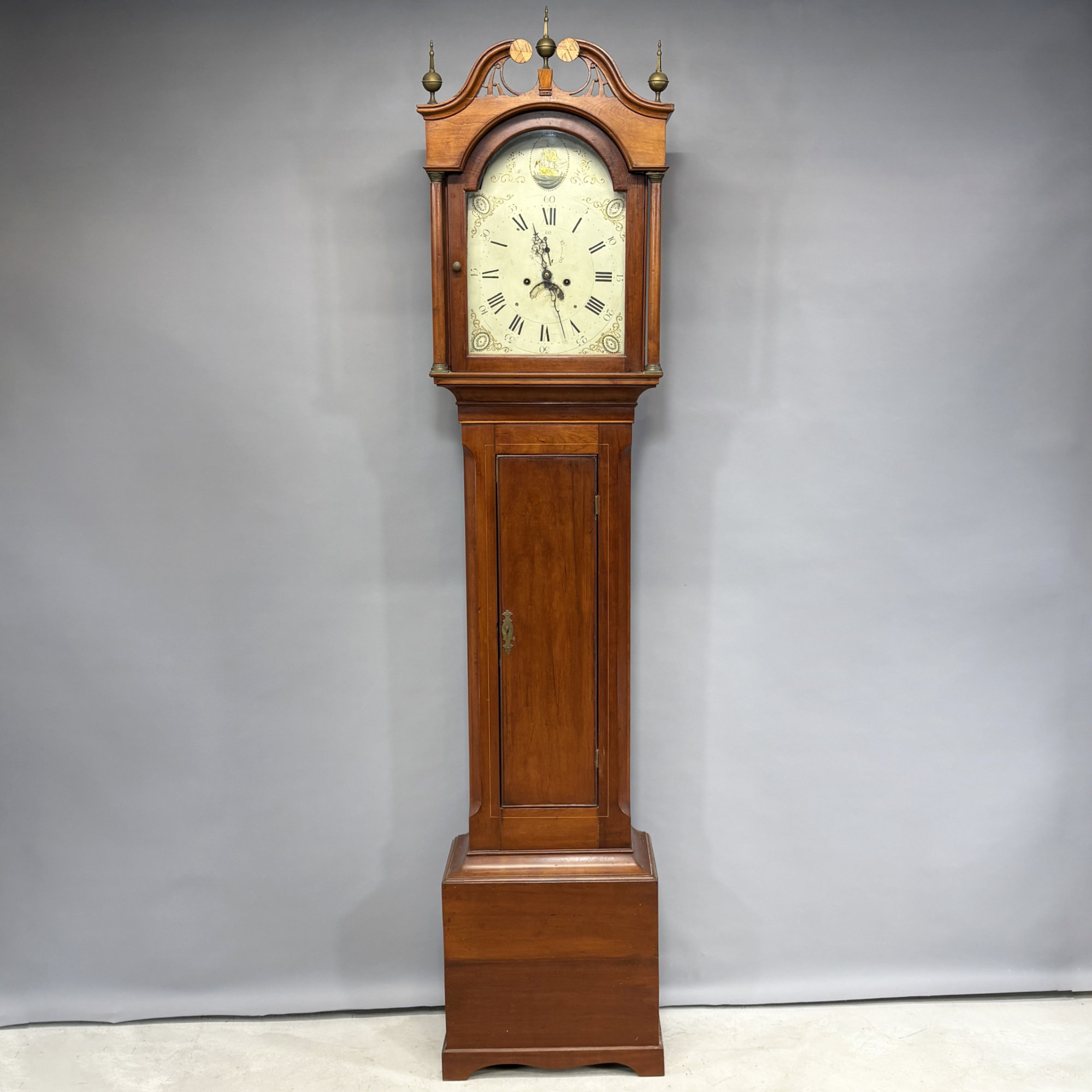 Federal Cherry Tall Case Clock