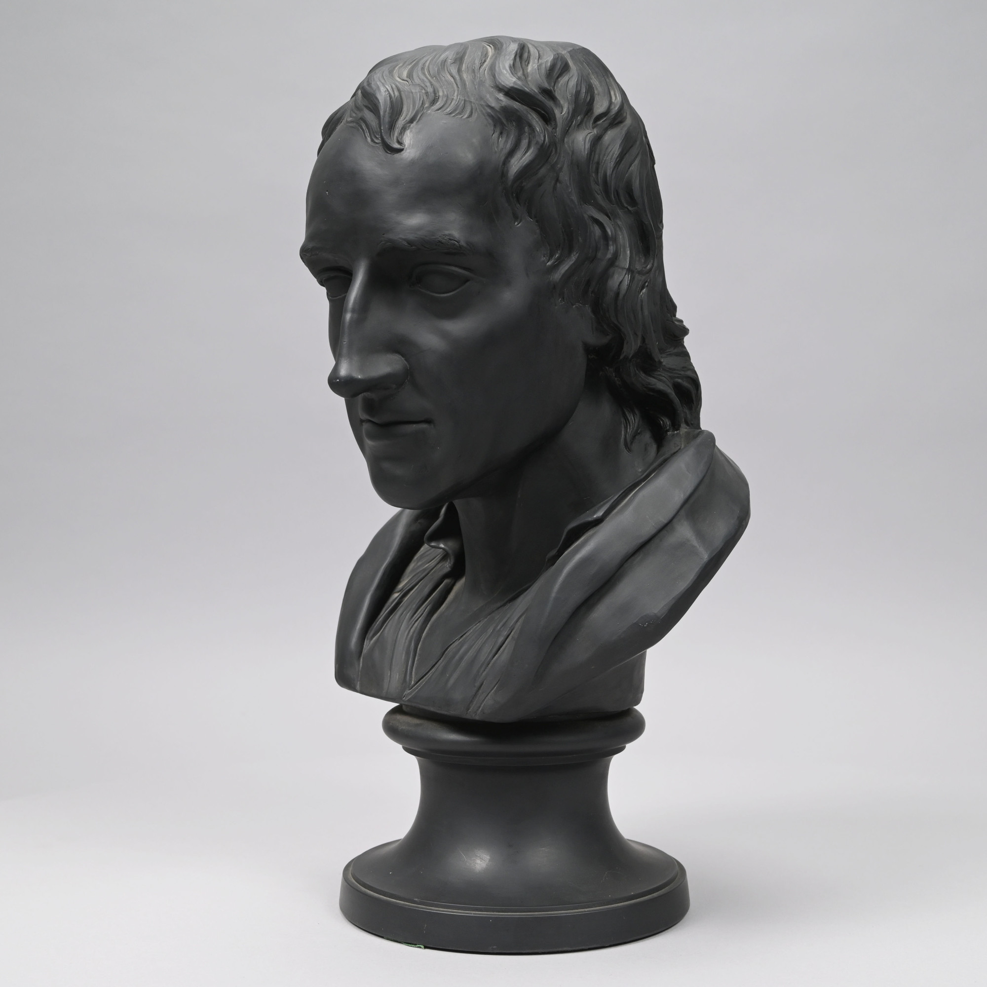Wedgwood & Bentley Black Basalt Bust of Robert Boyle, Staffordshire, 1774-1780