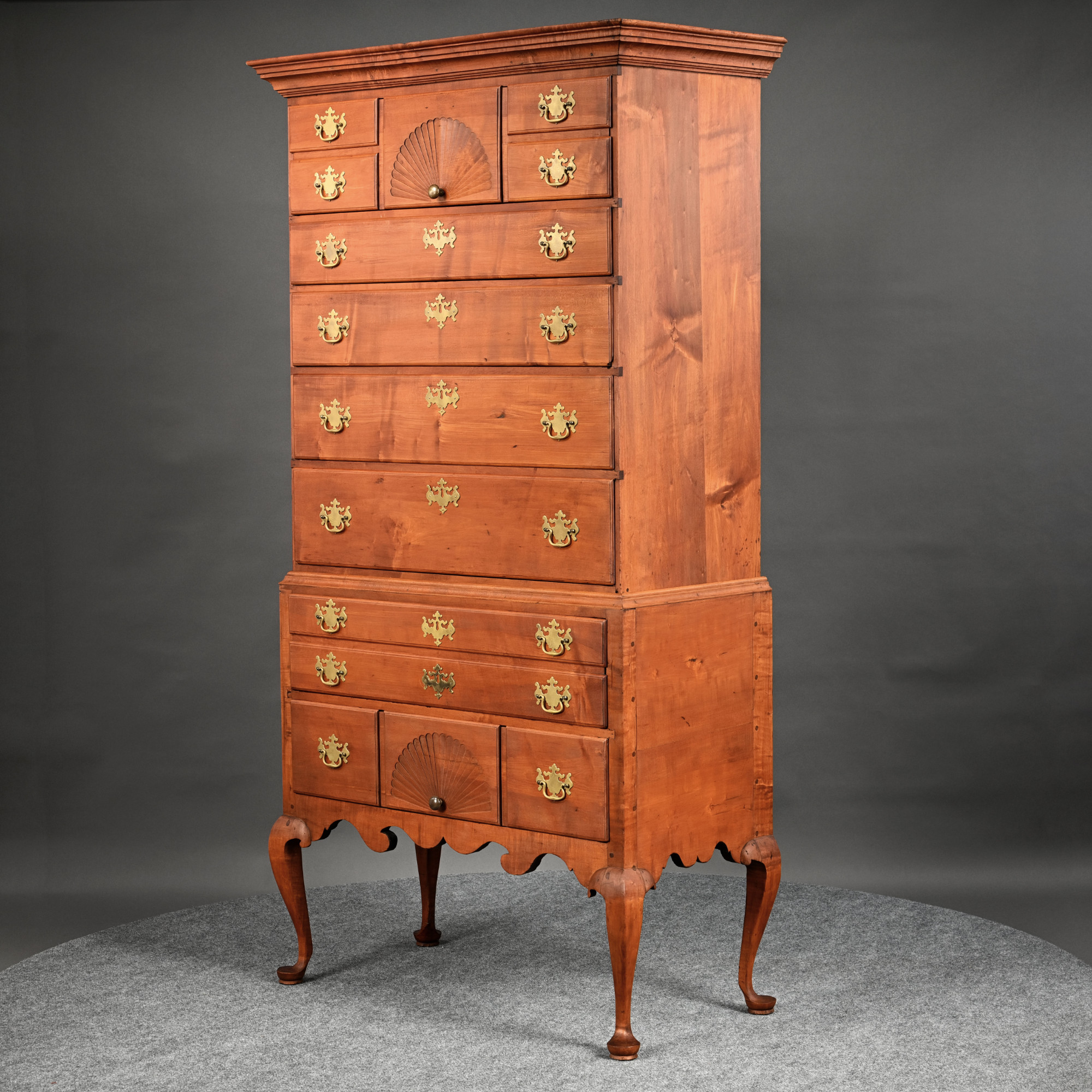 New Hampshire Queen Anne Maple Highboy, Dunlap School
