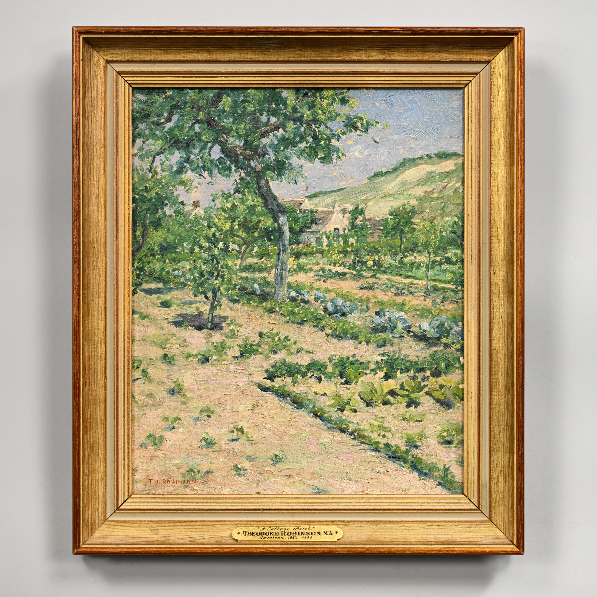 Theodore Robinson (American, 1852-1896). Cabbage Patch with Apple Tree, c.1895